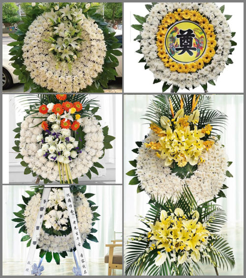 山东青岛即墨市北安街道郭庄一村花圈速递